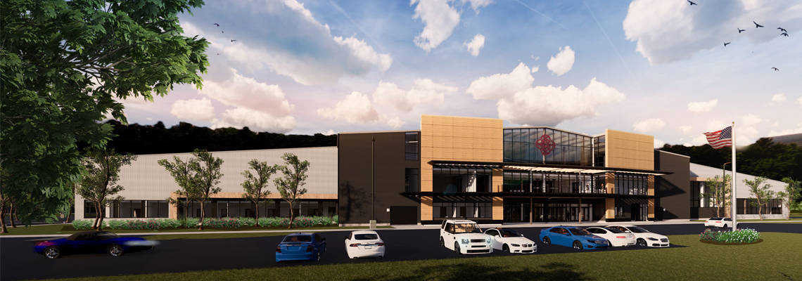 Exterior rendering of the skating club of boston facility