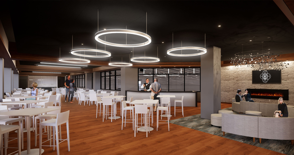 A rendering of the skating club of Boston's club lounge
